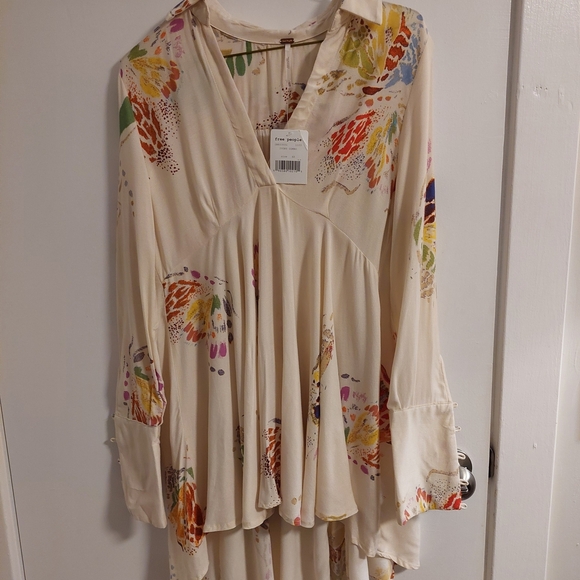 Free People Ivory Combo Floral Dress - Picture 3 of 3